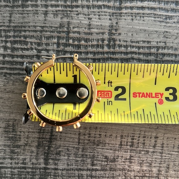 Tory Burch gold-tone studded hoops - Picture 3 of 11